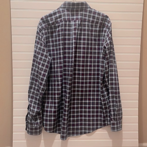 Lands’ End Men’s Tailored Fit Dress Shirt Blue 16-16 1/2 - Picture 3 of 6